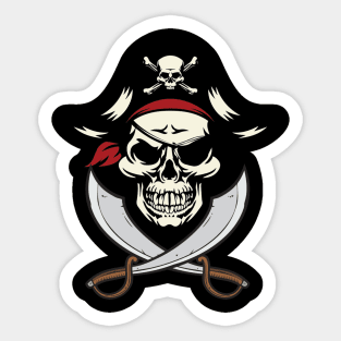 Pirate Shirt Kids or Adults Swords and Skull Sticker